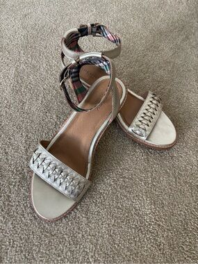 Sperry Women's Metallic gold Woven Ankle-Strap Sandals